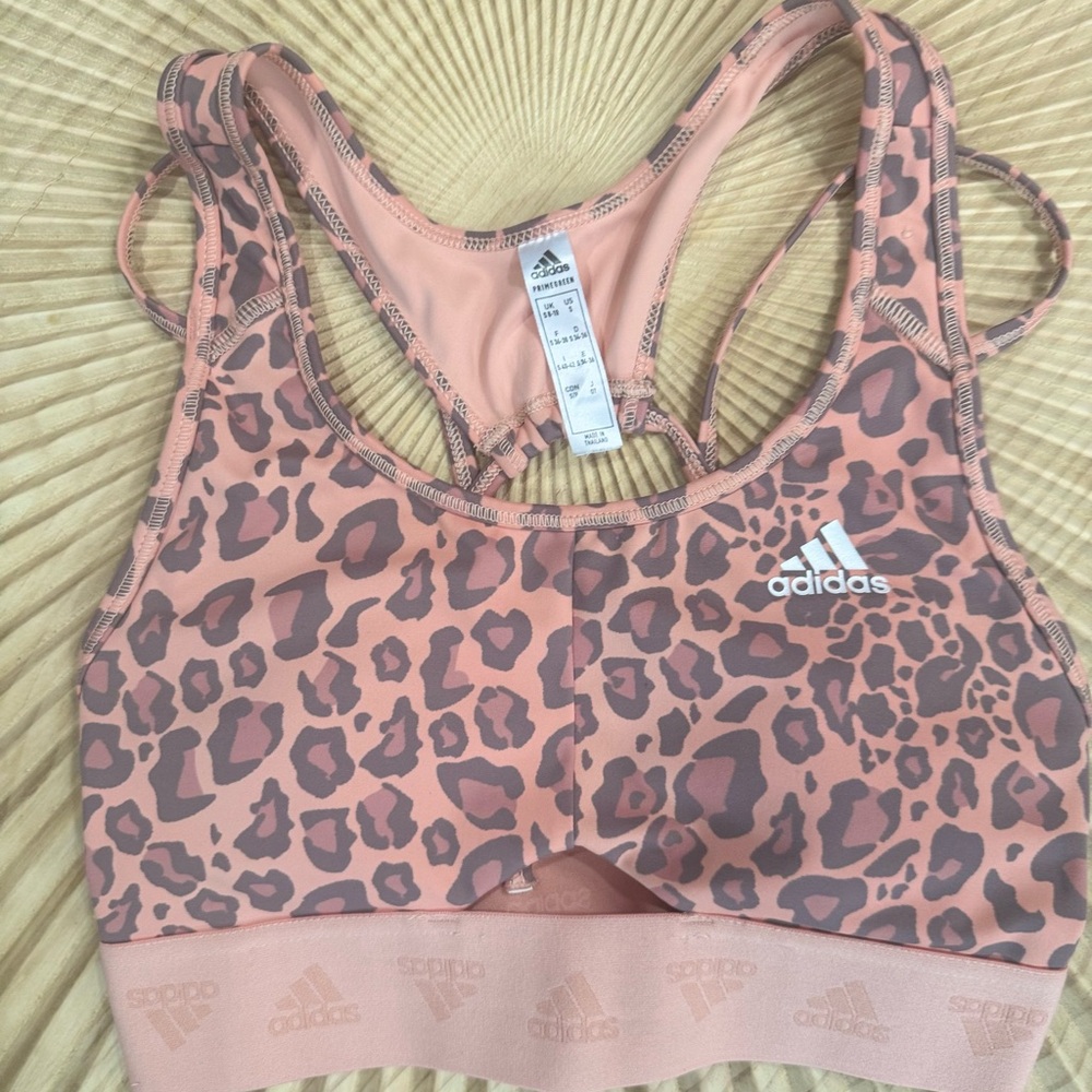 Adidas Hyperglam Leopard Print Sports Bra